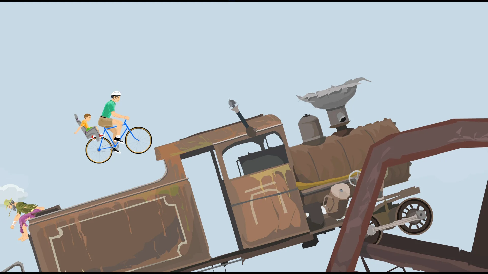 Steam screenshot of a Happy Wheels obstacle course, image 1
