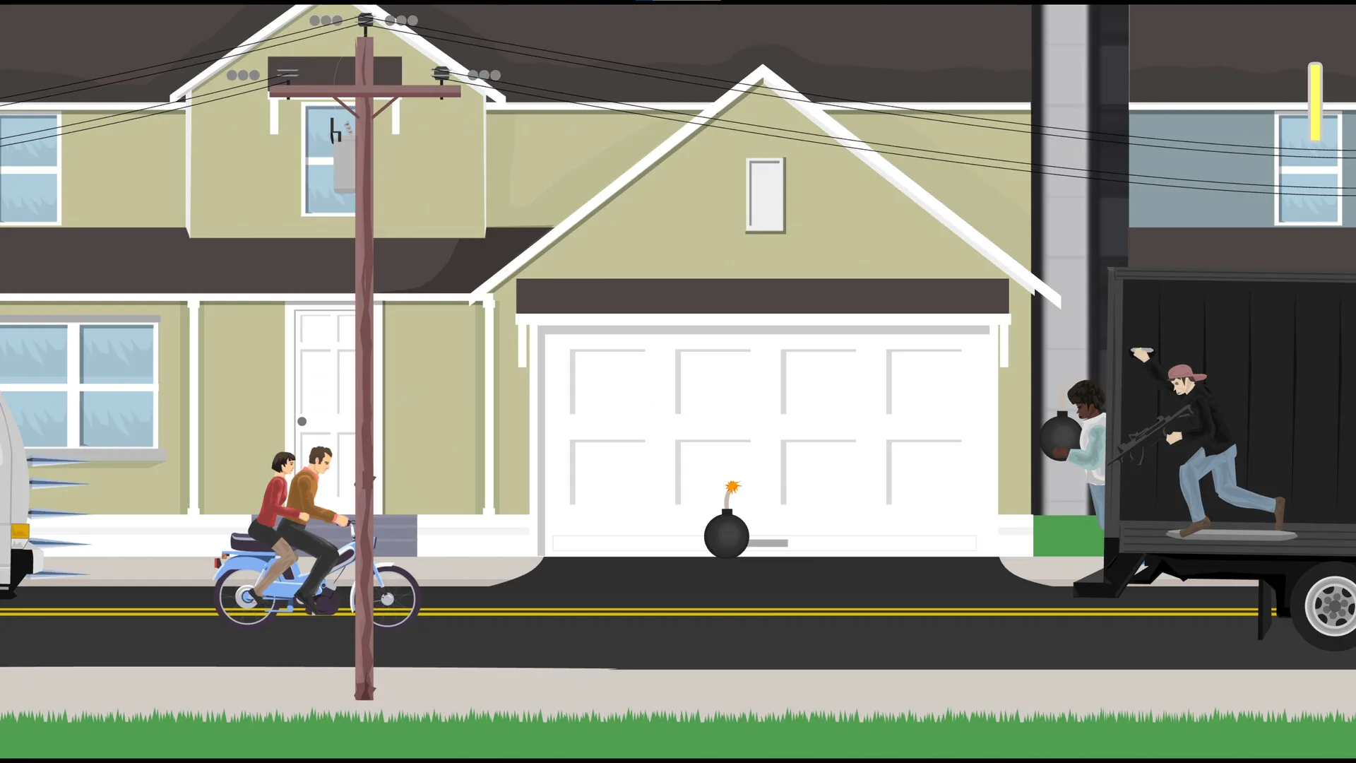 A Happy Wheels screenshot hosted on this site, not loaded from an ad network